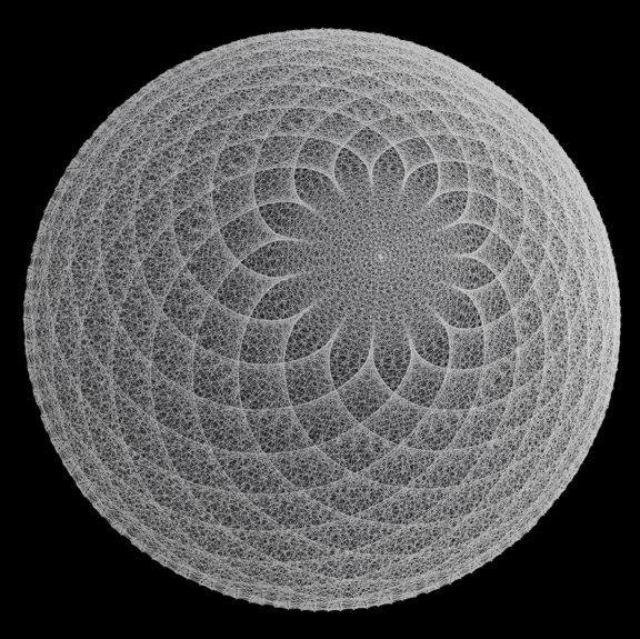 String Art White Chi Ball String Mandalas